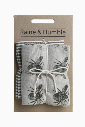 Honey bee tea towel set